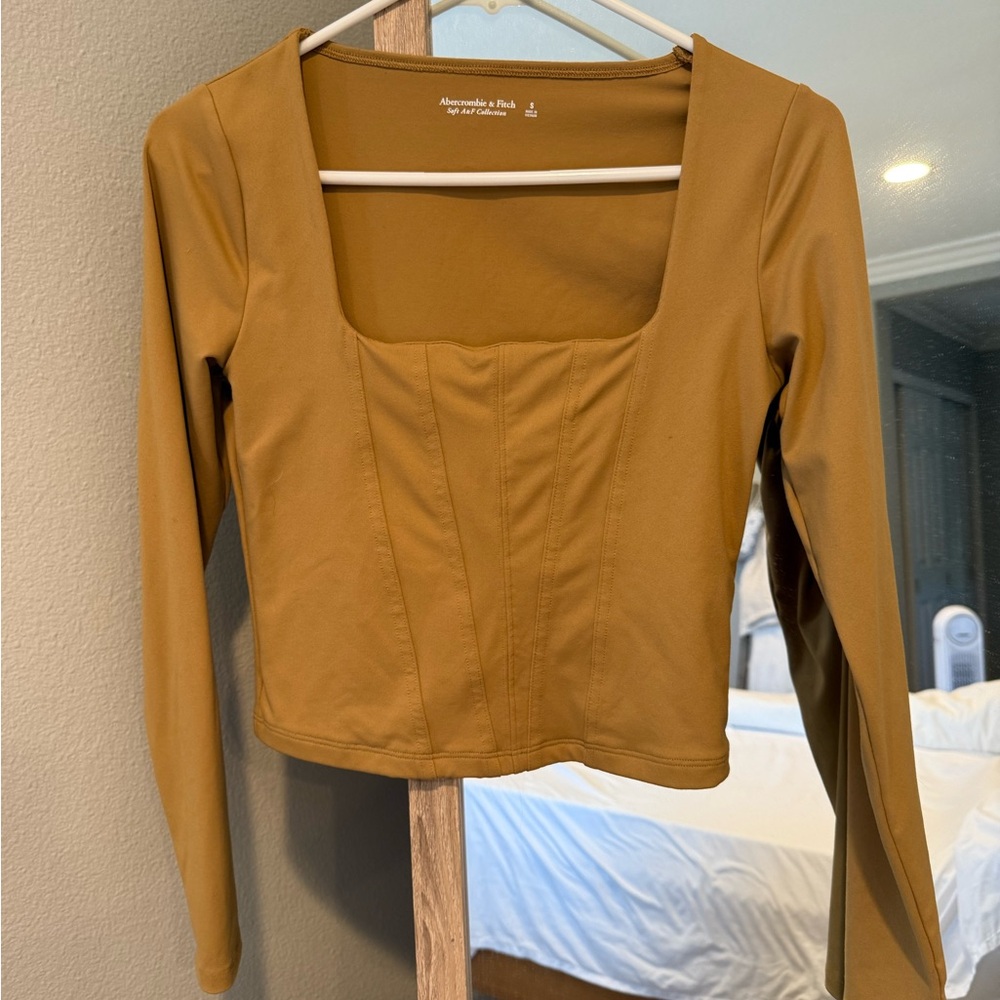 Abercrombie & Fitch Camel Long Sleeve Top